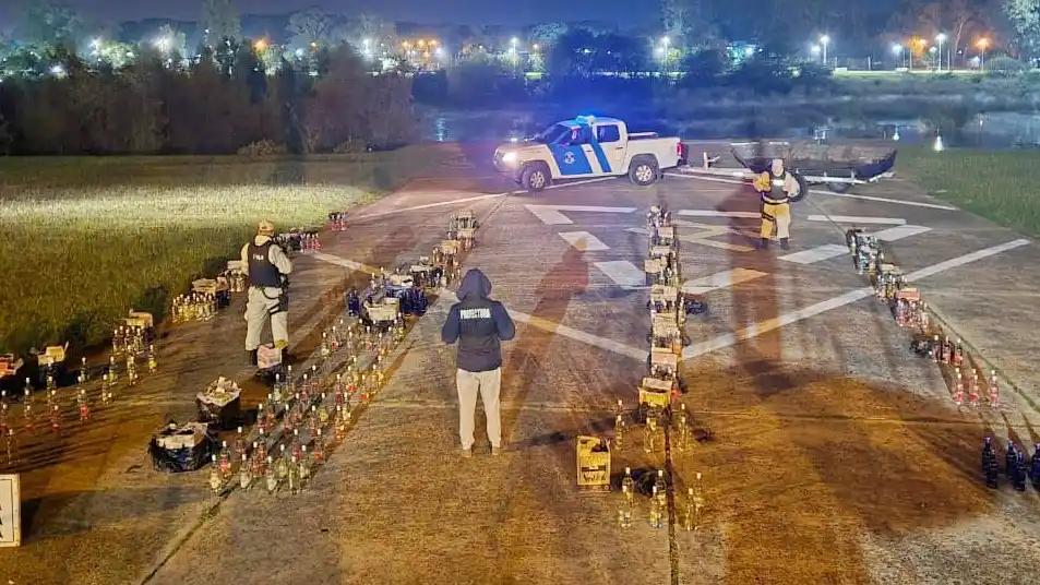 Prefectura incautó un cargamento de vodka que pretendían cruzar al Uruguay