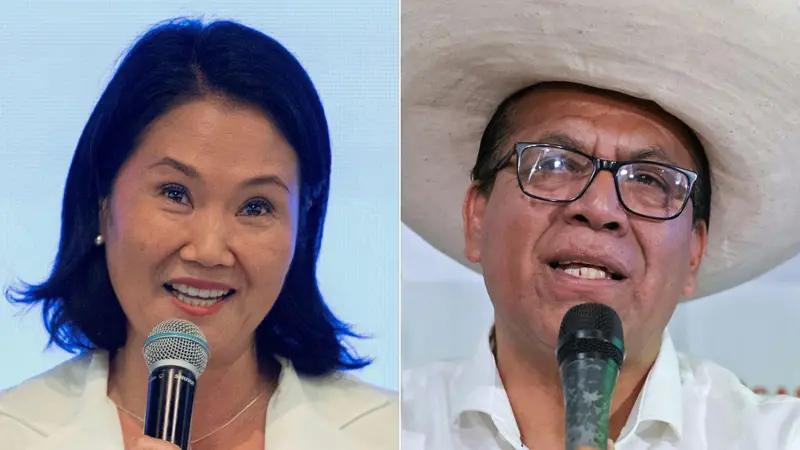 Incertidumbre en Perú: pequeña ventaja de Sánchez sobre Fujimori