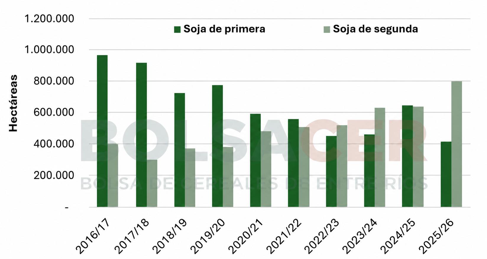 La producción entrerriana de soja cayó un 22% en la última campaña