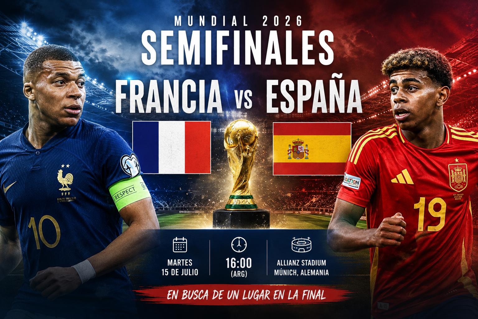 Francia y España abren las semifinales del Mundial 2026 tras dejar en el camino a rivales de peso