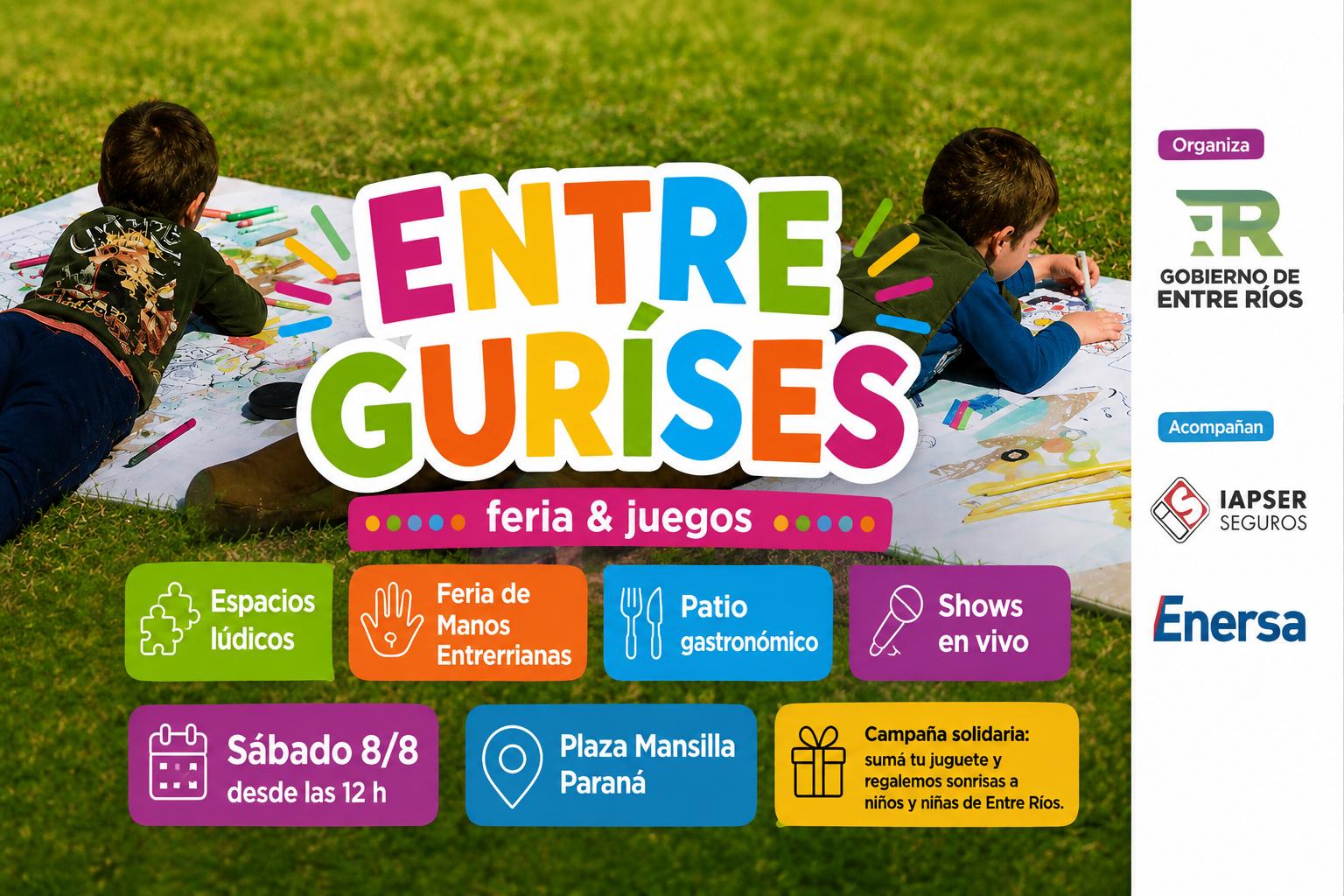 Juegos, música y una feria con 70 emprendedores: llega una nueva edición del festival "Entre Gurises" en Paraná