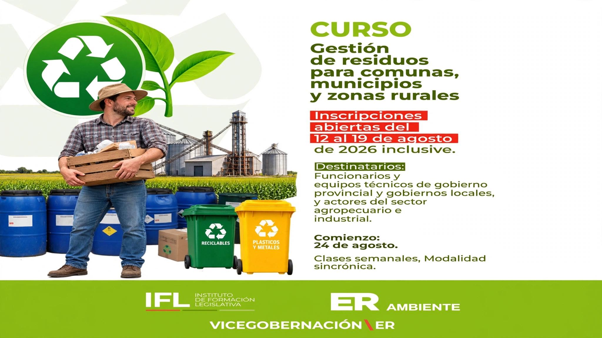 Gestión de residuos: capacitaran gratuitamente y on líne sobre un tema que preocupa