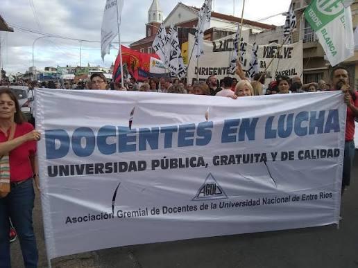 Universitarios entrerrianos se sumarán al paro nacional por 48 horas convocado por Conadu