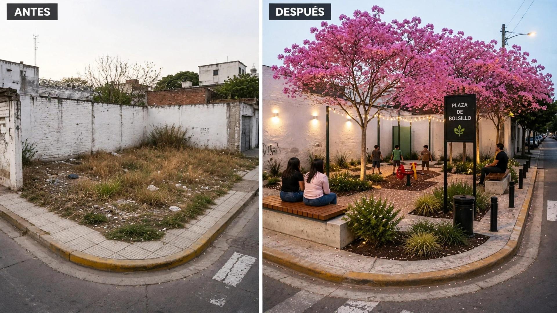 Chau baldíos, llegan las plazas de "bolsillo": el proyecto para ganar espacios verdes en Tucumán